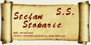 Stefan Stoparić vizit kartica